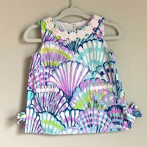 Lilly Pulitzer “Oh Shello” baby shift dress with matching bloomers 3-6 month